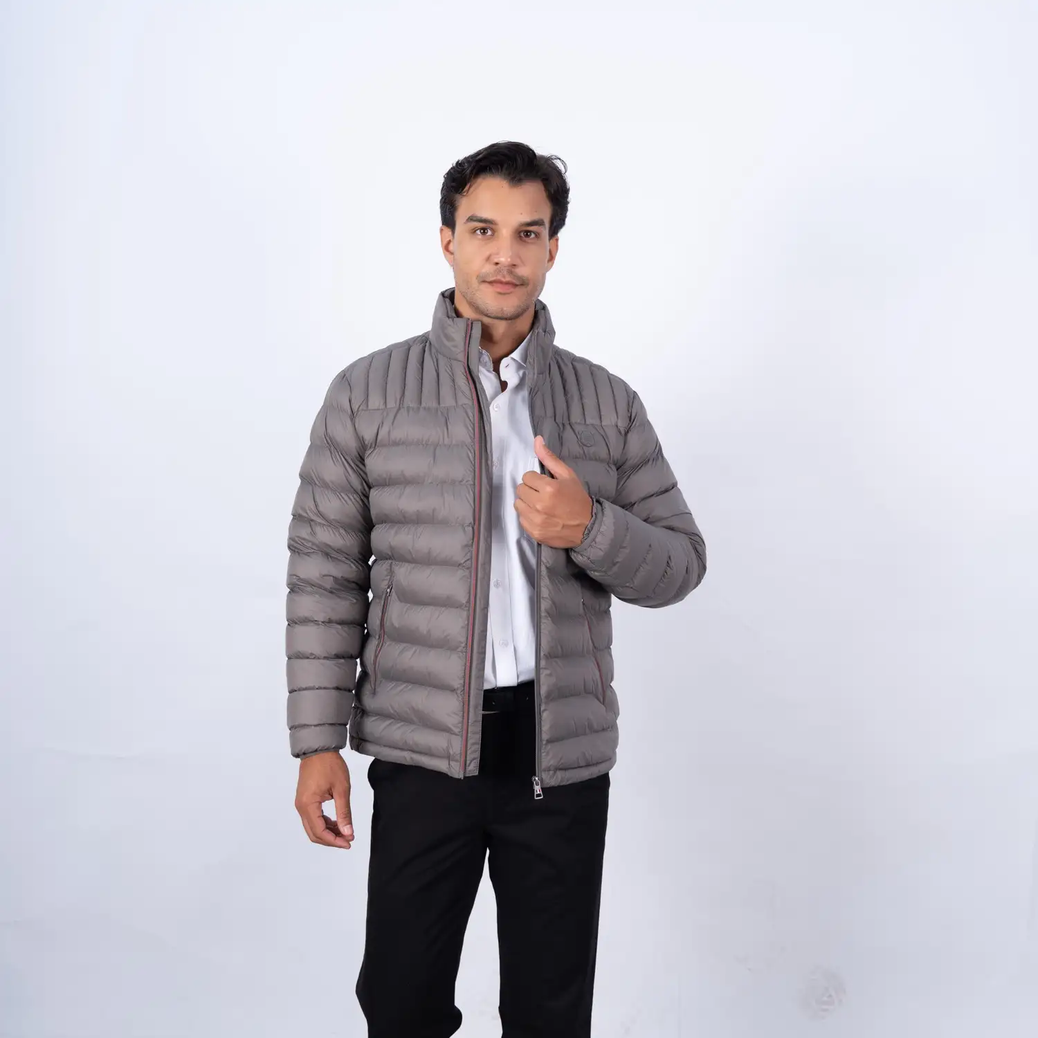 Casaca de Nylon Zipper en contraste con diseño francés PC-63102CS - Imagen 11