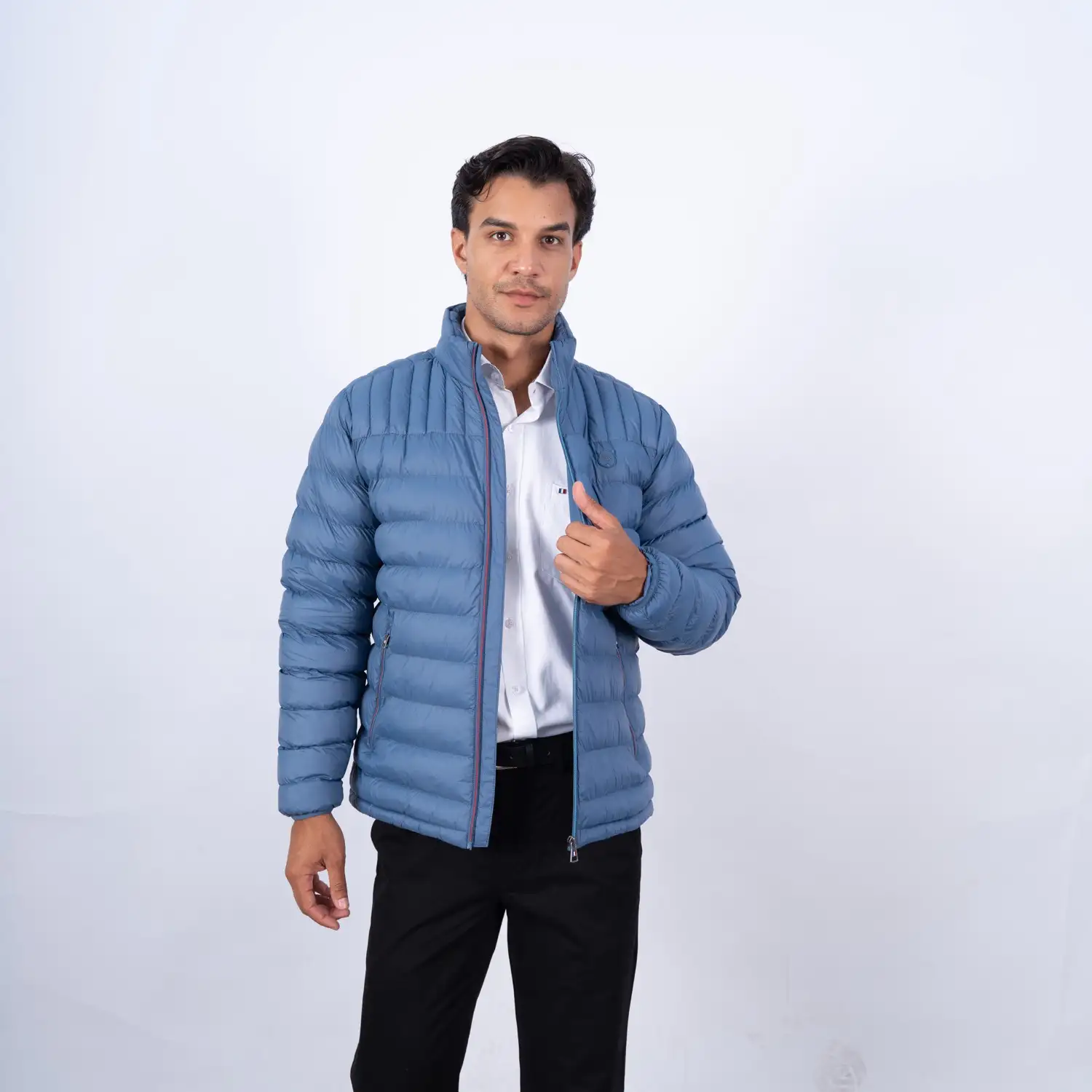 Casaca de Nylon Zipper en contraste con diseño francés PC-63102CS - Imagen 21