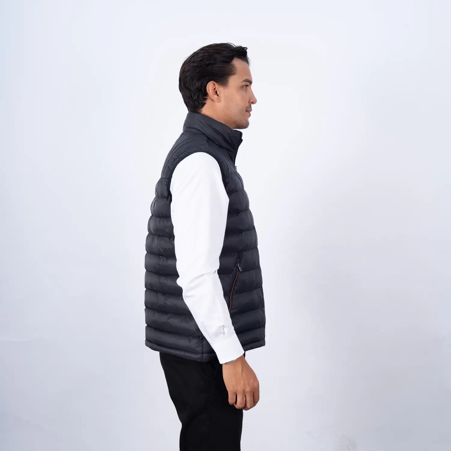 Chaleco de Nylon Zipper en contraste con diseño francés PC-63103CS - Imagen 4