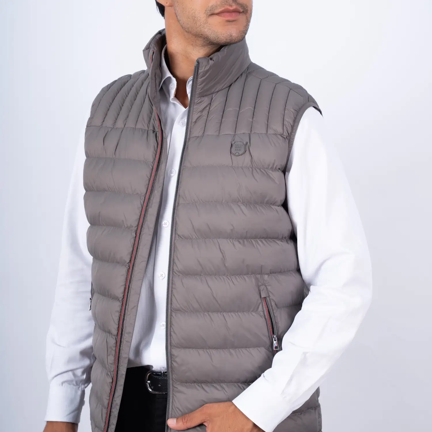 Chaleco de Nylon Zipper en contraste con diseño francés PC-63103CS - Imagen 11