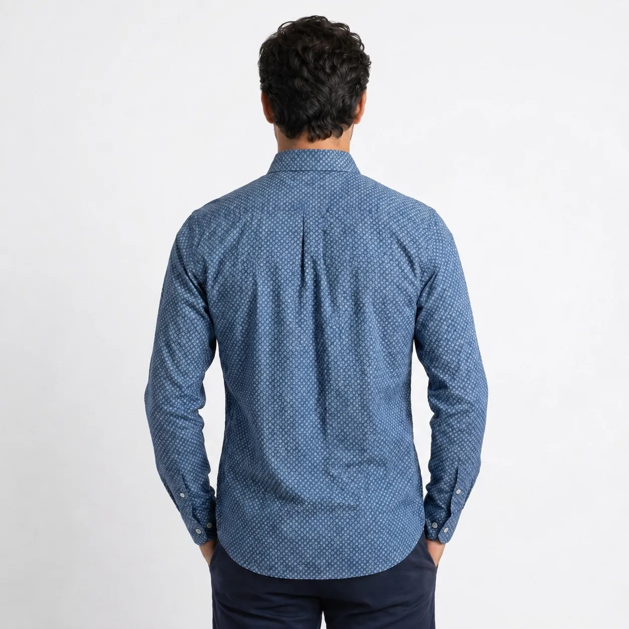 Camisa ML Estampada Etiqueta Azul con diseño Francés PC-63613CA - Imagen 6
