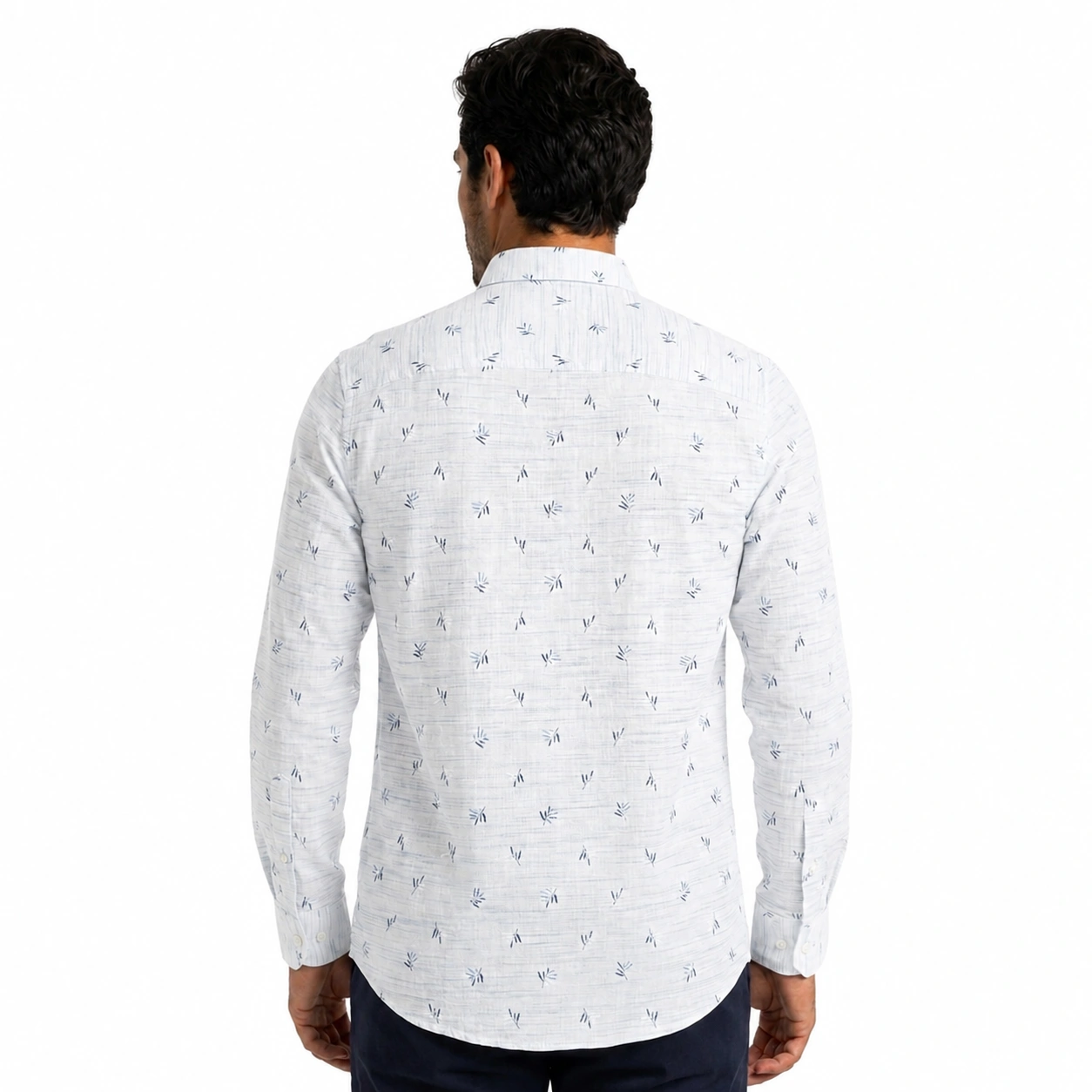 Camisa ML Estampada Etiqueta Azul con diseño Francés PC-63614CA - Imagen 5