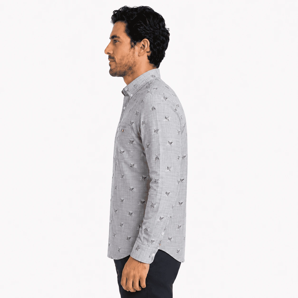 Camisa ML Estampada Etiqueta Azul con diseño Francés PC-63614CA - Imagen 8