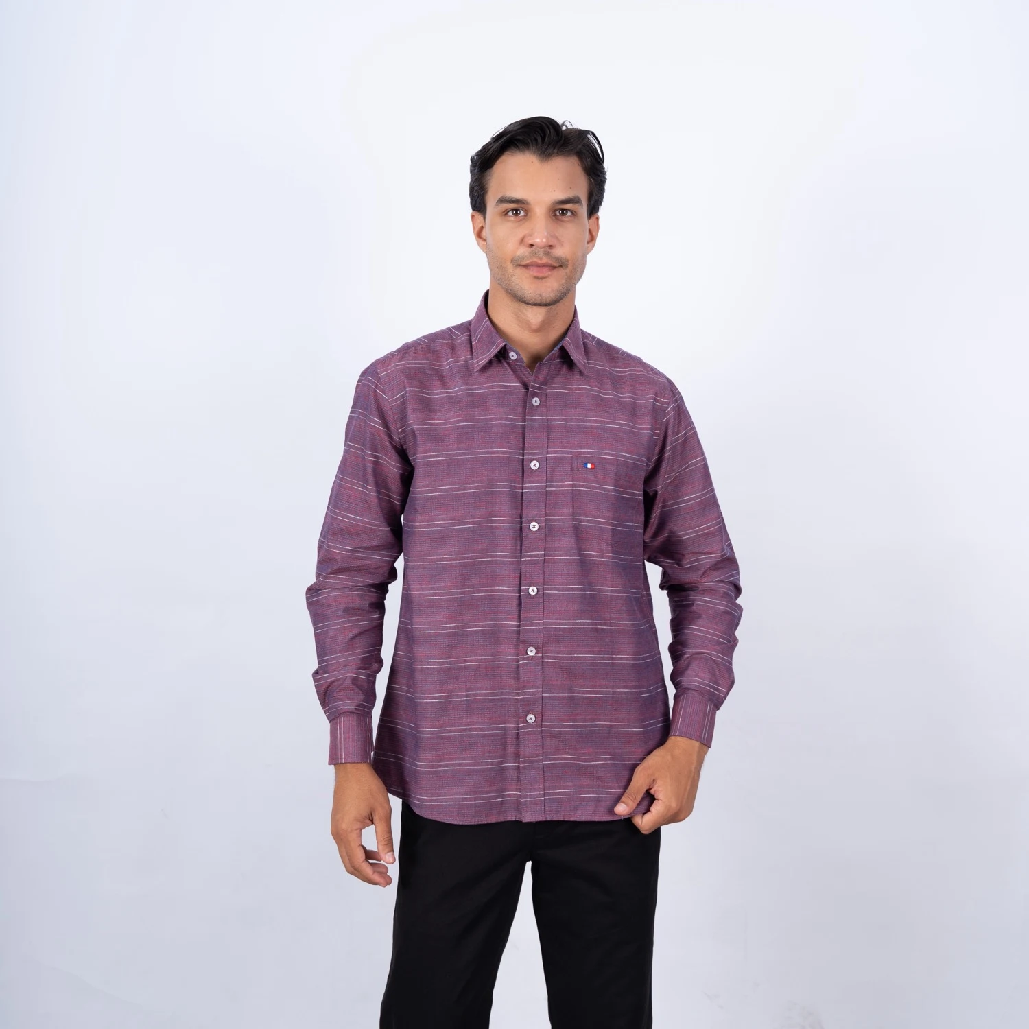 Camisa ML Etiqueta Azul con diseño Francés PC-63618CA - Imagen 10