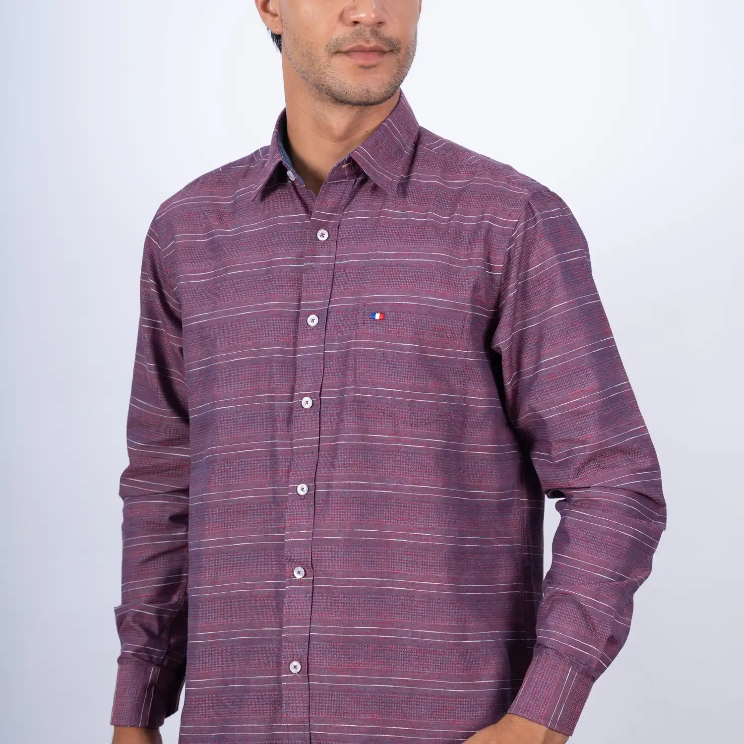 Camisa ML Etiqueta Azul con diseño Francés PC-63618CA - Imagen 9