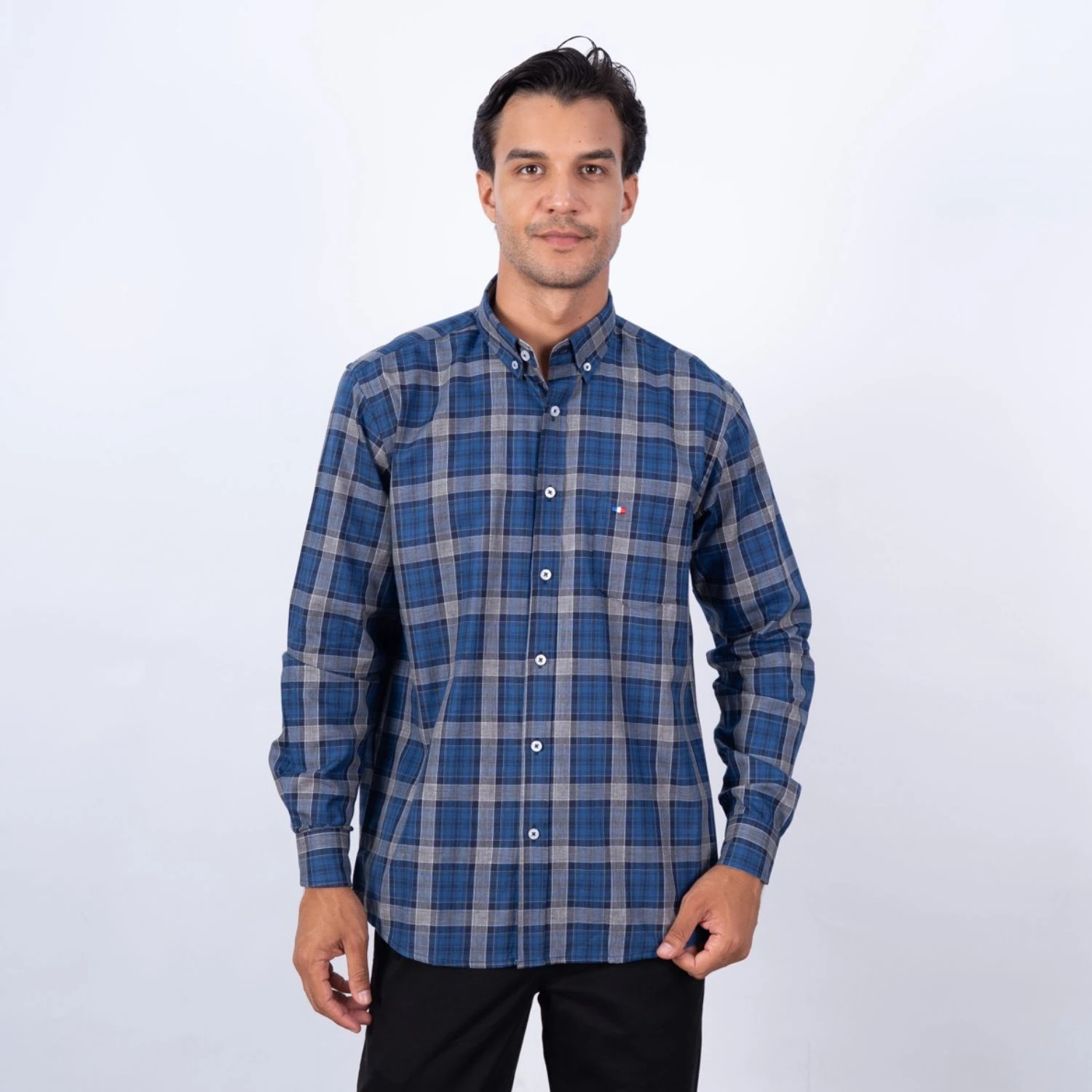 Camisa ML Etiqueta Azul con diseño Francés PC-63606CA - Imagen 8