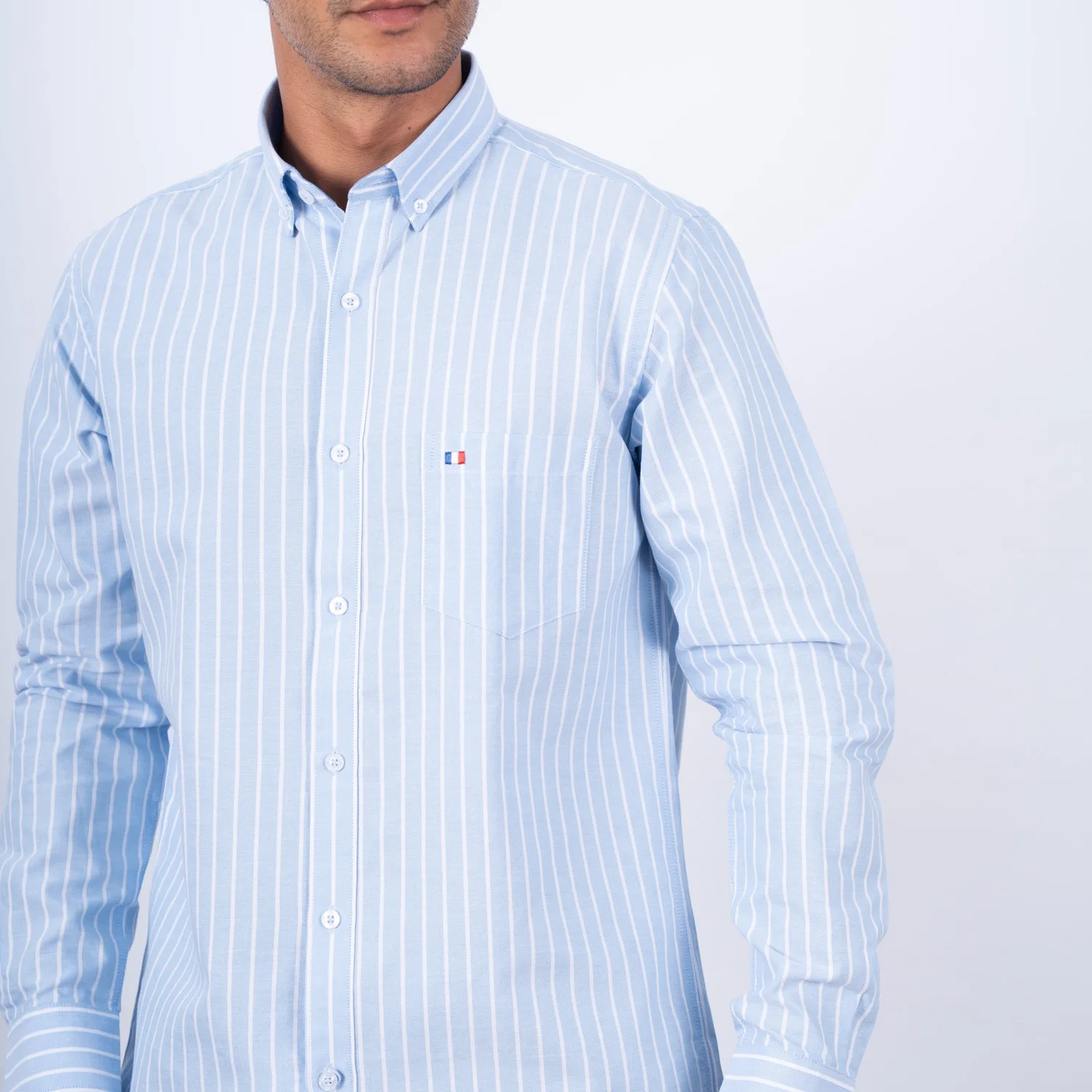 Camisa ML Etiqueta Azul con diseño Francés PC-63605CA - Imagen 4