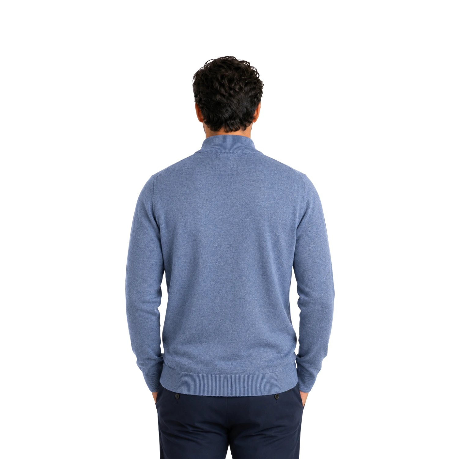 Chompa de Algodón Half Zipper Etiqueta Azul con diseño francés CAR-6303CH - Imagen 12