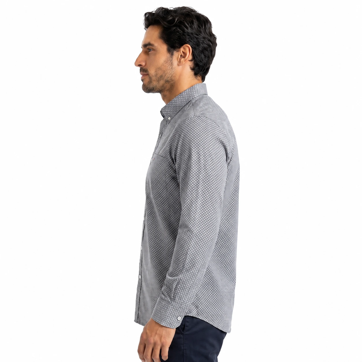 Camisa ML Estampada Etiqueta Azul con diseño Francés PC-63613CA - Imagen 7