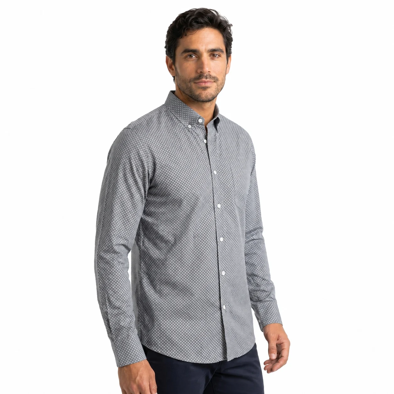 Camisa ML Estampada Etiqueta Azul con diseño Francés PC-63613CA - Imagen 8