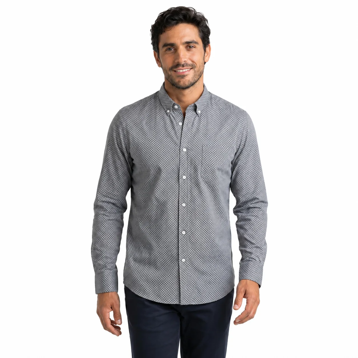 Camisa ML Estampada Etiqueta Azul con diseño Francés PC-63613CA - Imagen 9