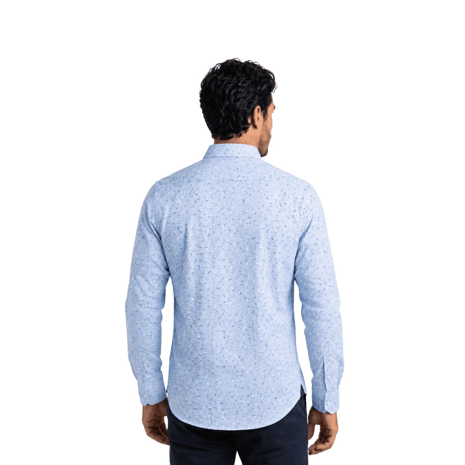 Camisa ML Estampada Etiqueta Azul con diseño Francés PC-63622CA - Imagen 2