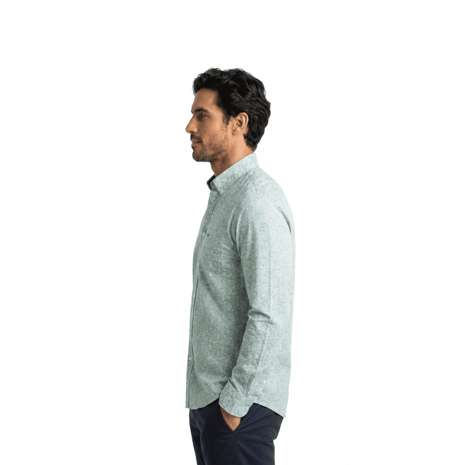Camisa ML Estampada Etiqueta Azul con diseño Francés PC-63622CA - Imagen 13