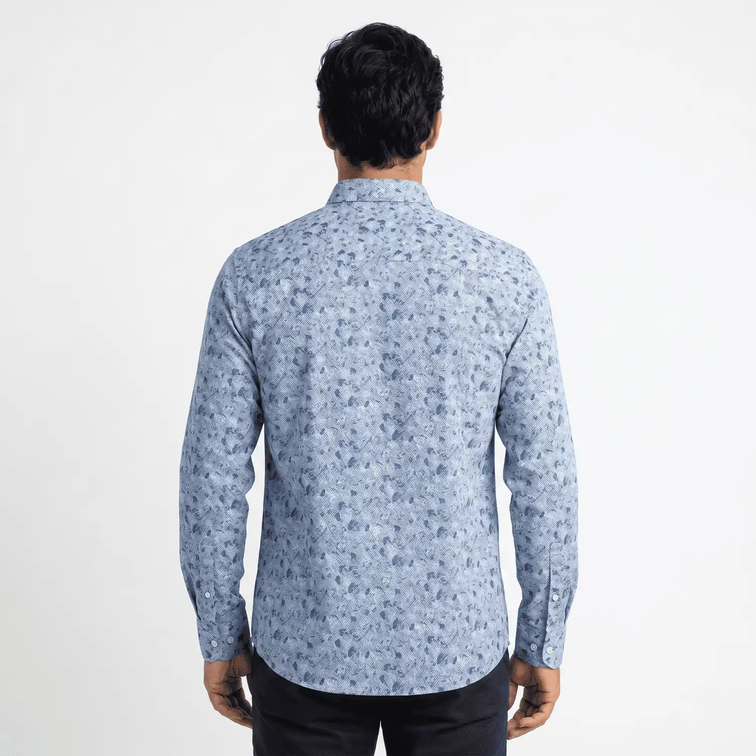 Camisa ML Estampada Etiqueta Azul con diseño Francés PC-63624CA - Imagen 5