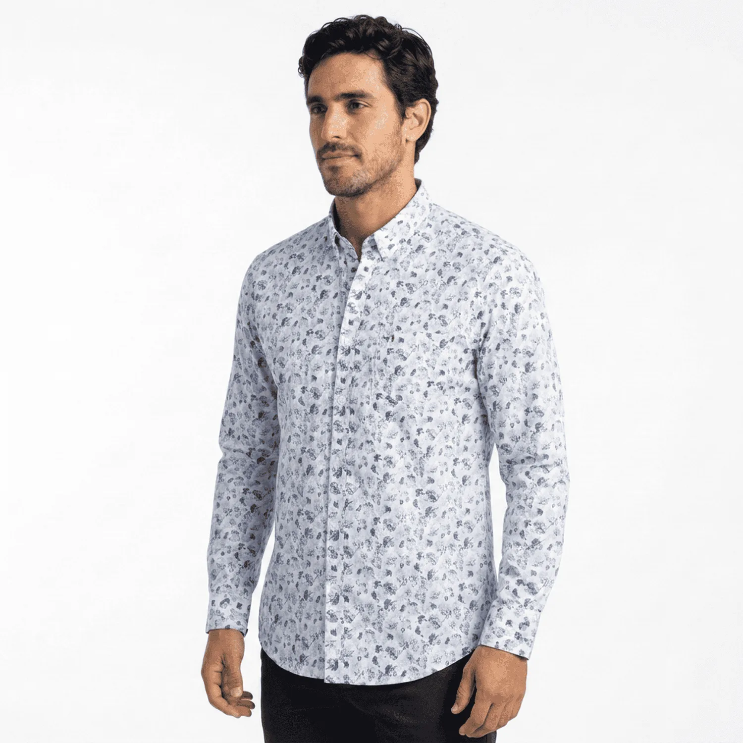 Camisa ML Estampada Etiqueta Azul con diseño Francés PC-63624CA - Imagen 7