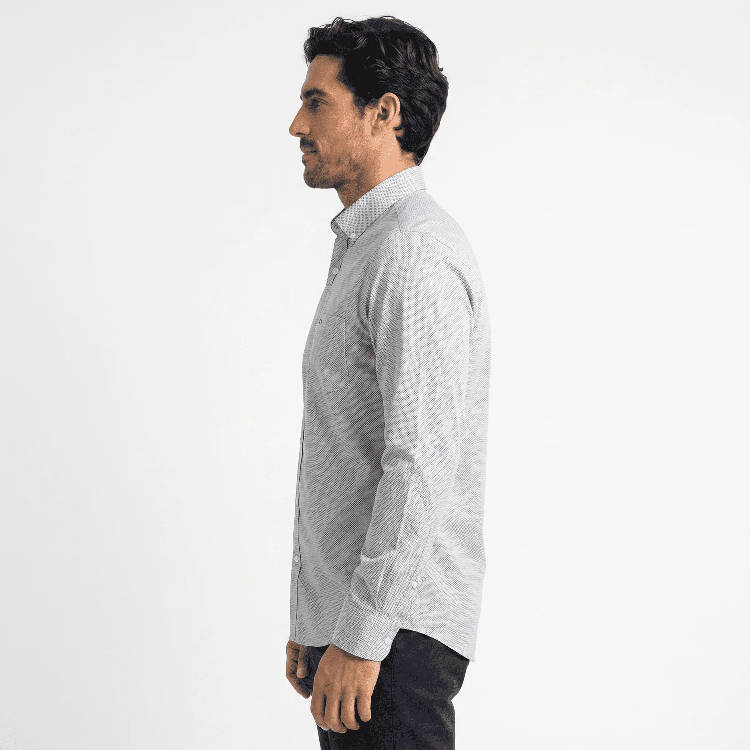 Camisa ML Etiqueta Azul con diseño Francés PC-63628CA - Imagen 3