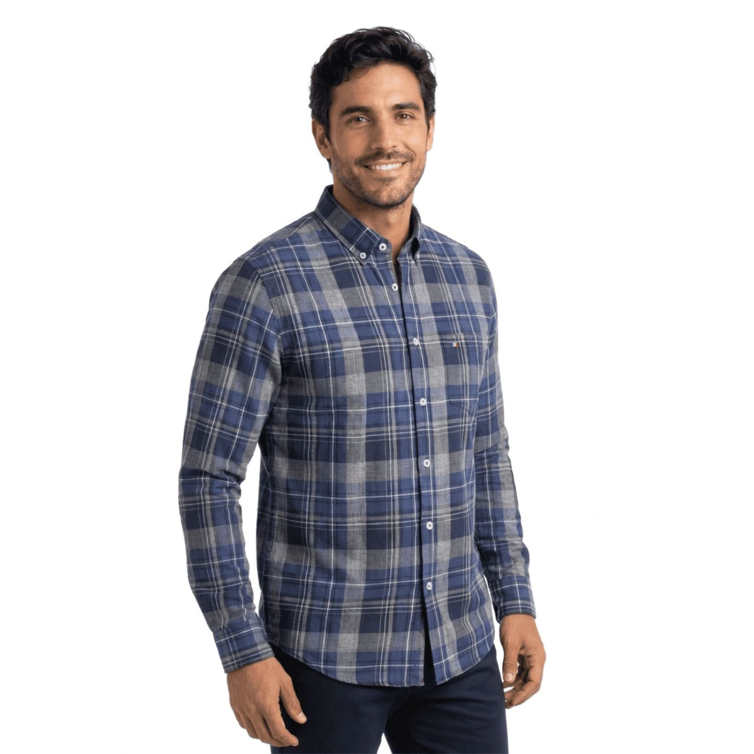 Camisa ML Etiqueta Azul con diseño Francés PC-63631CA - Imagen 3