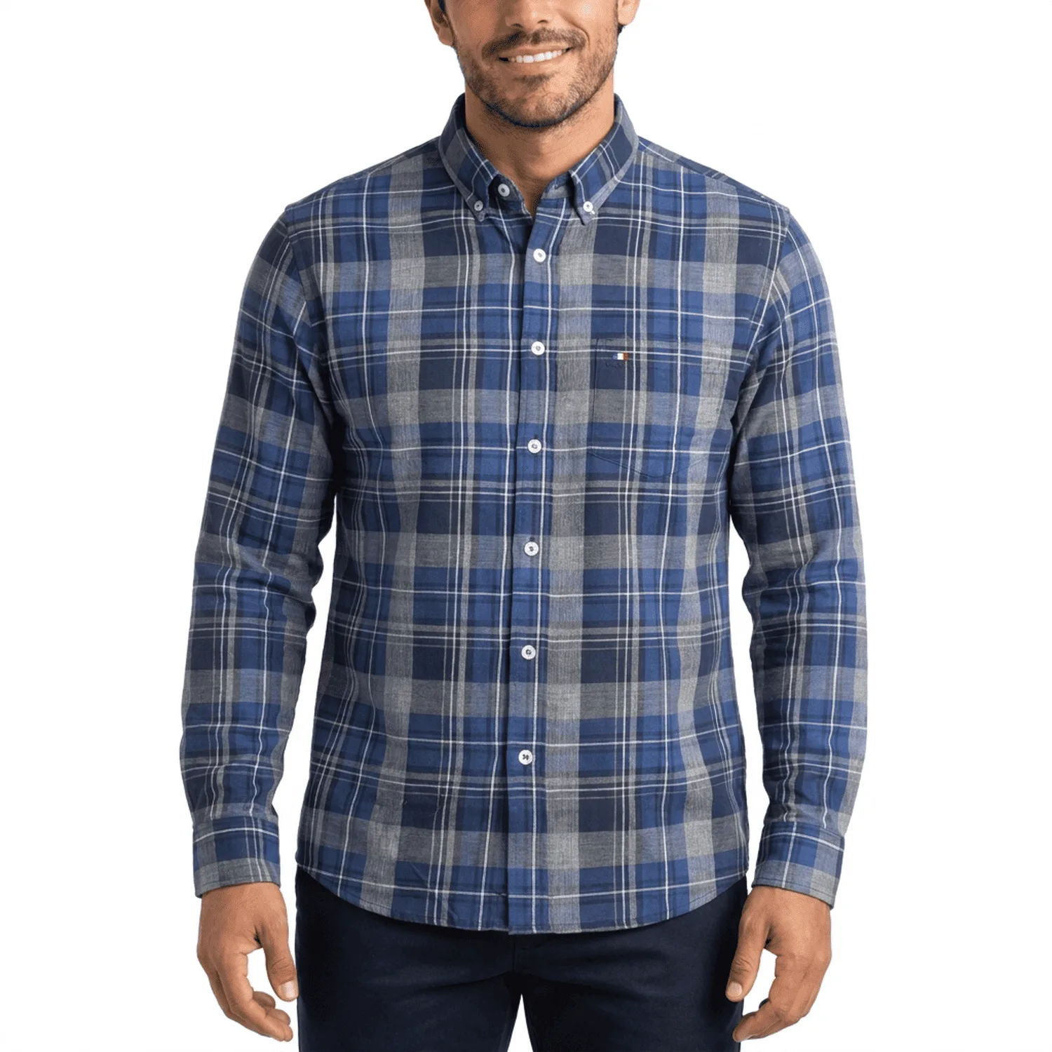 Camisa ML Etiqueta Azul con diseño Francés PC-63631CA - Imagen 4