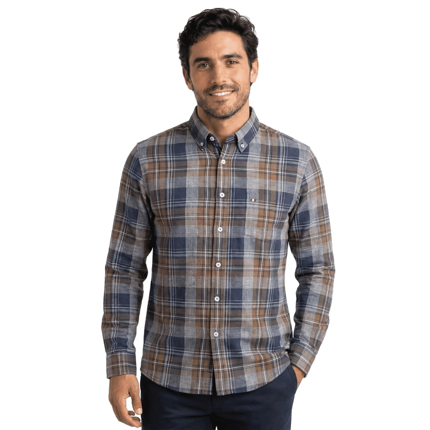 Camisa ML Etiqueta Azul con diseño Francés PC-63631CA - Imagen 7