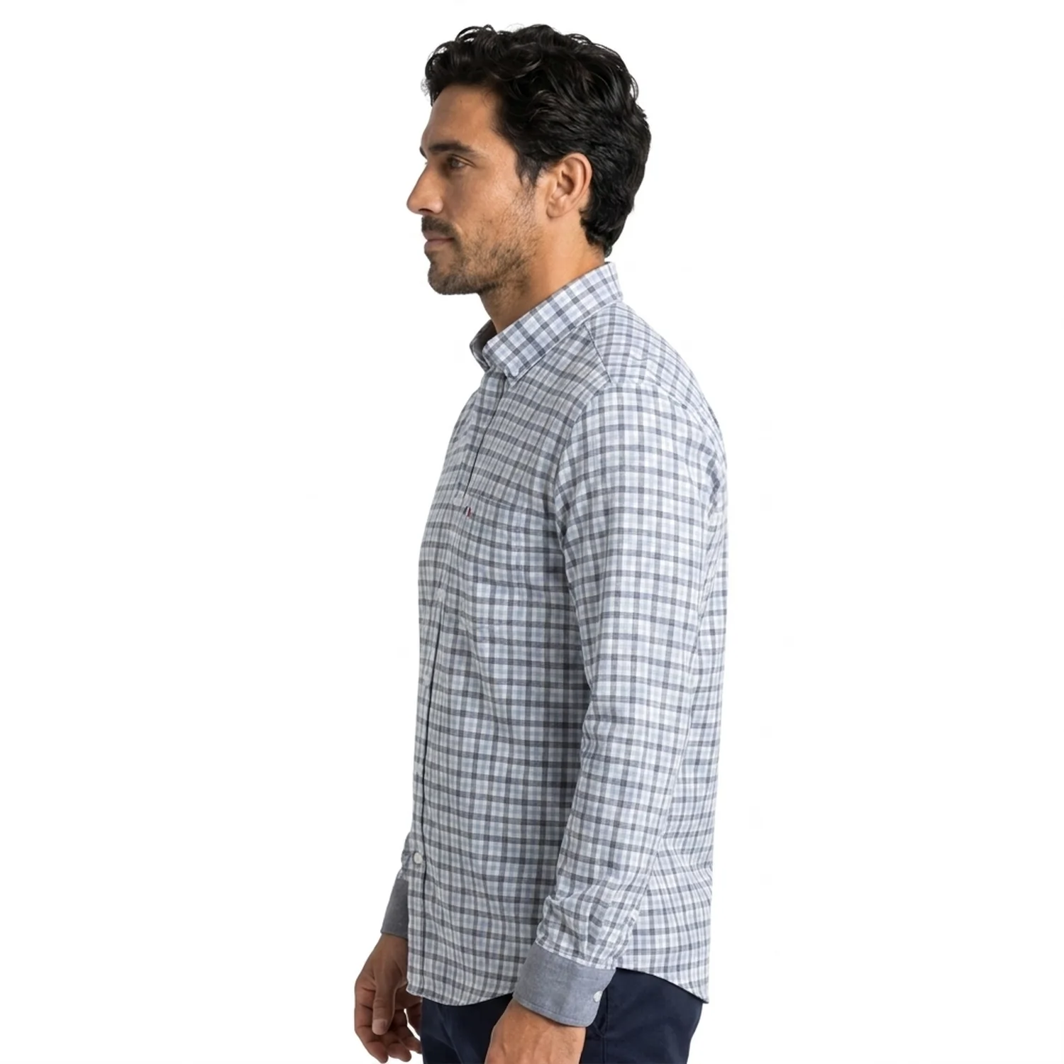 Camisa ML Etiqueta Azul con diseño Francés PC-63620CA - Imagen 3