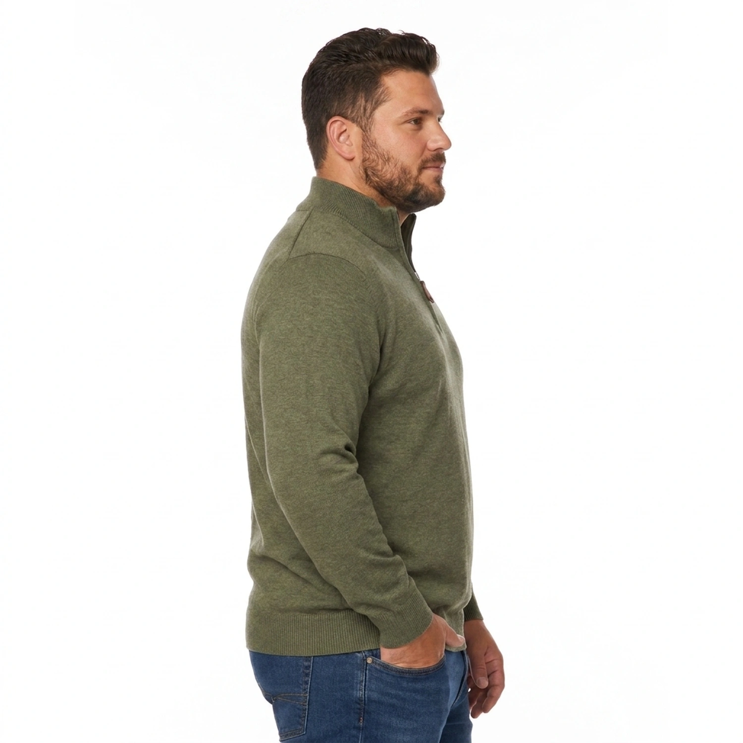 Chompa de Algodón Half Zipper Etiqueta Azul con diseño francés CAR-6303CH - Imagen 15