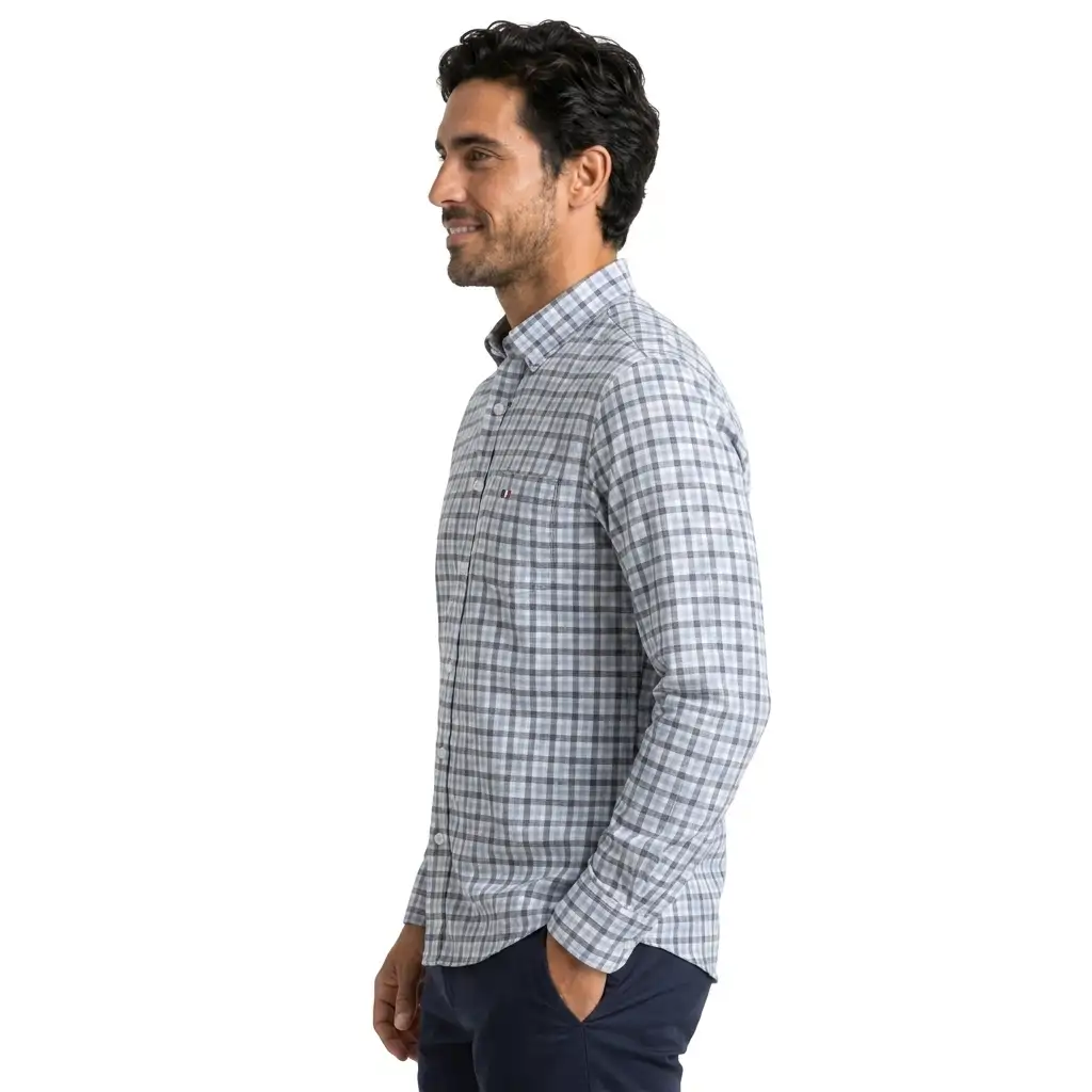 Camisa ML Etiqueta Azul con diseño Francés PC-63620CA - Imagen 4