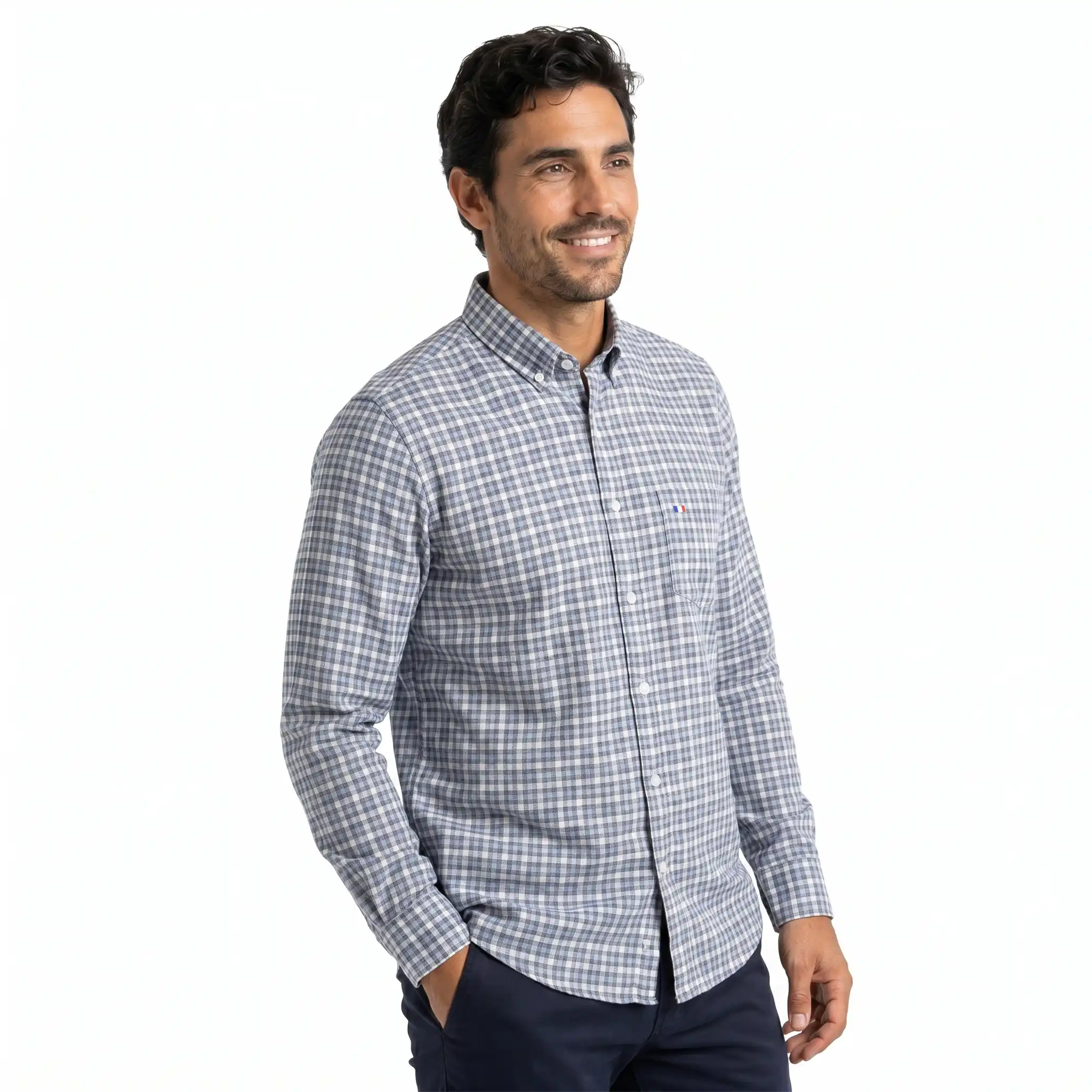 Camisa ML Etiqueta Azul con diseño Francés PC-63620CA - Imagen 9